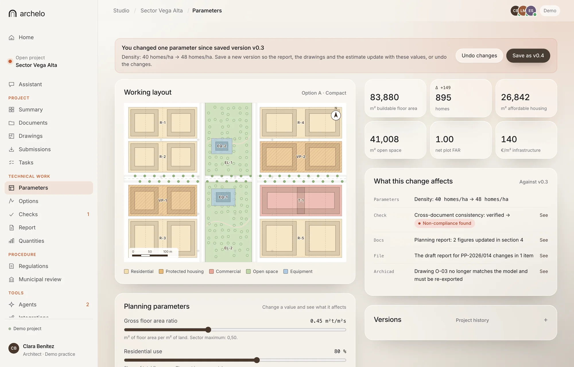 App view: project model