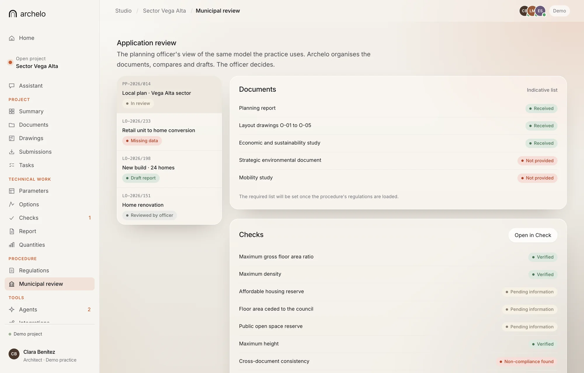 App view: application review